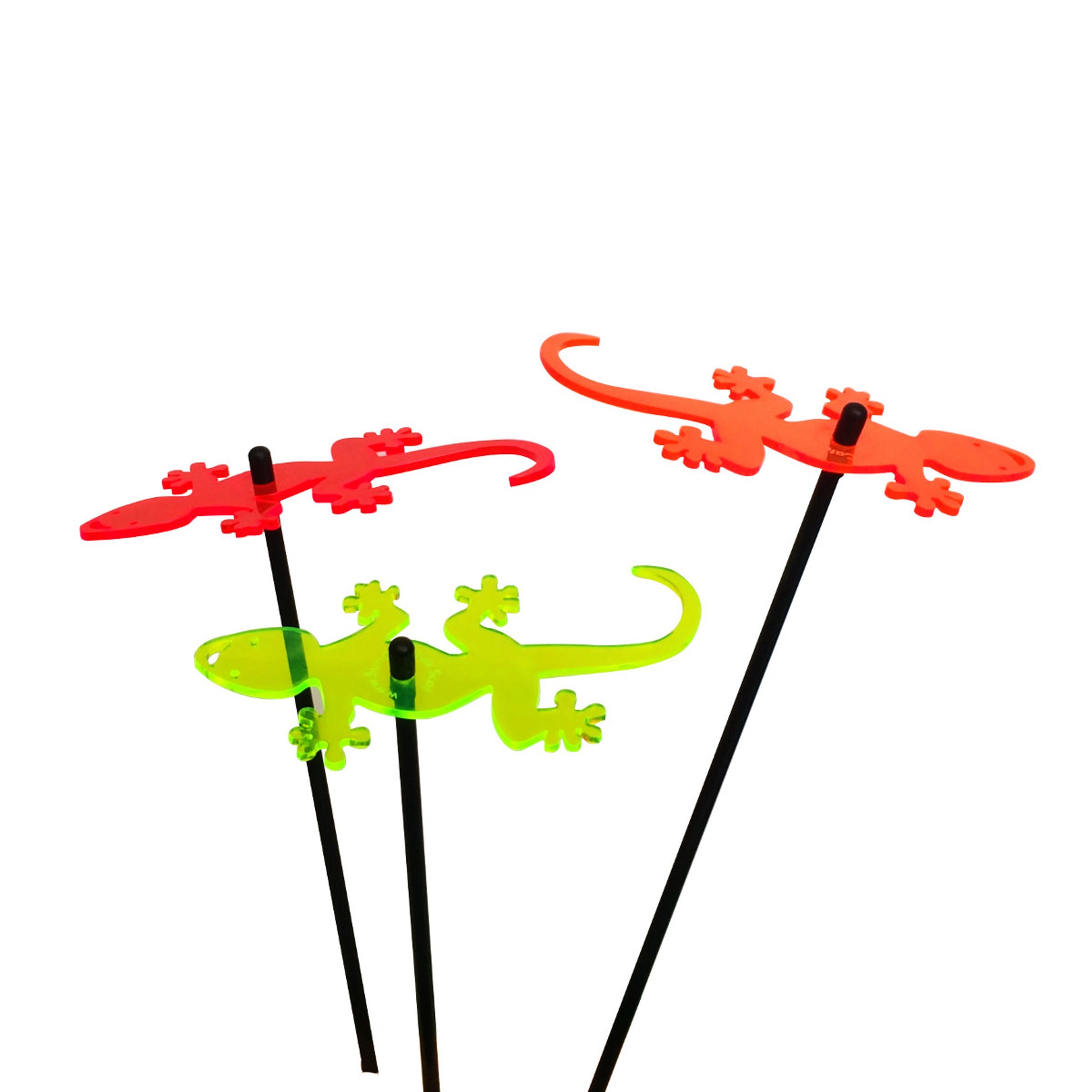 Large SunCatcher Garden Decor Ornament Set of 3 Gecko in mixed colours
