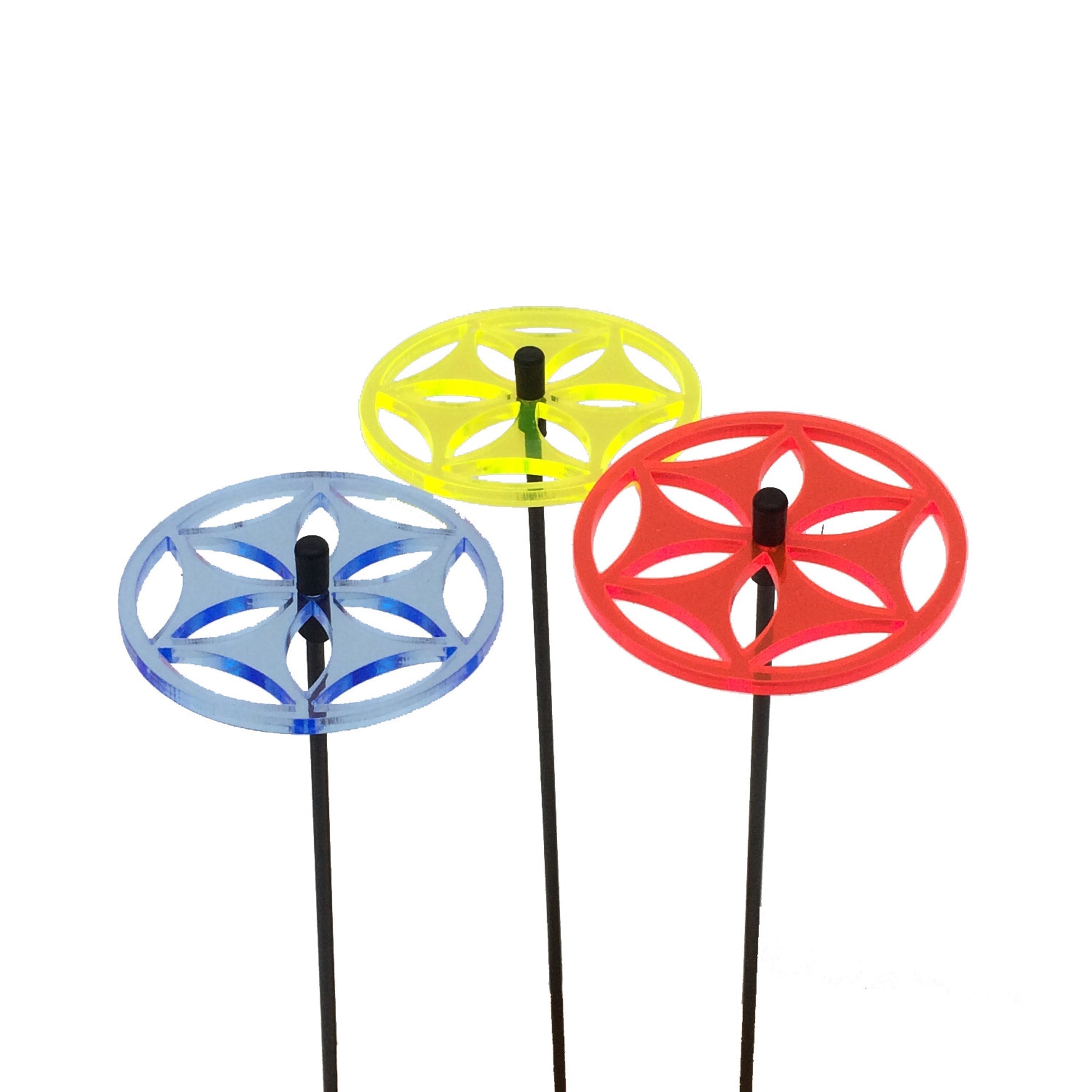 Small SunCatcher Garden Decor Ornament Set of 3 Sun Wheel in mixed colours