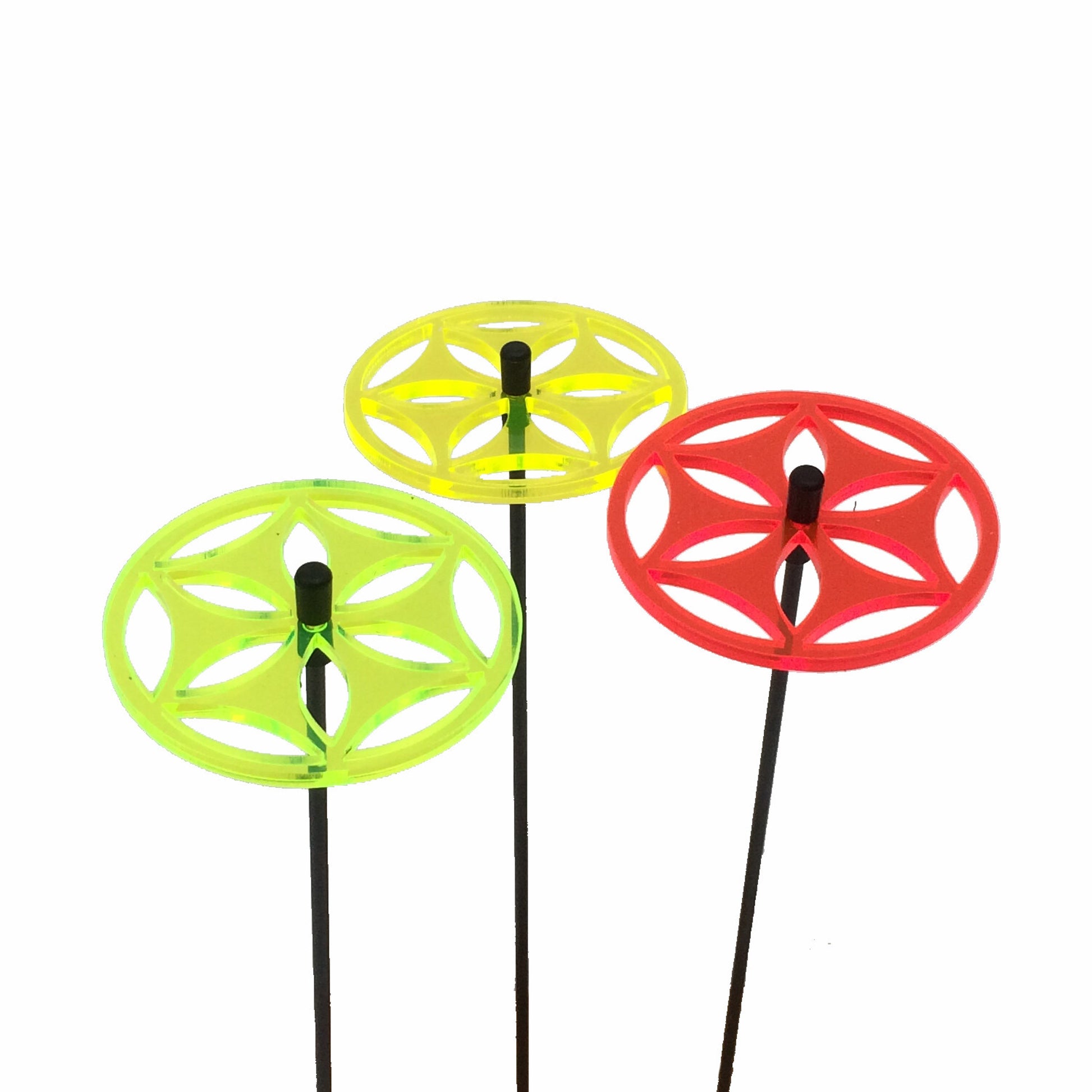 Small SunCatcher Garden Decor Ornament Set of 3 Sun Wheel in mixed colours
