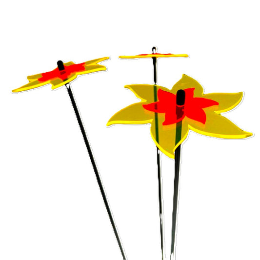  Large Garden Decor Ornaments Set of 3 'Daffodils'