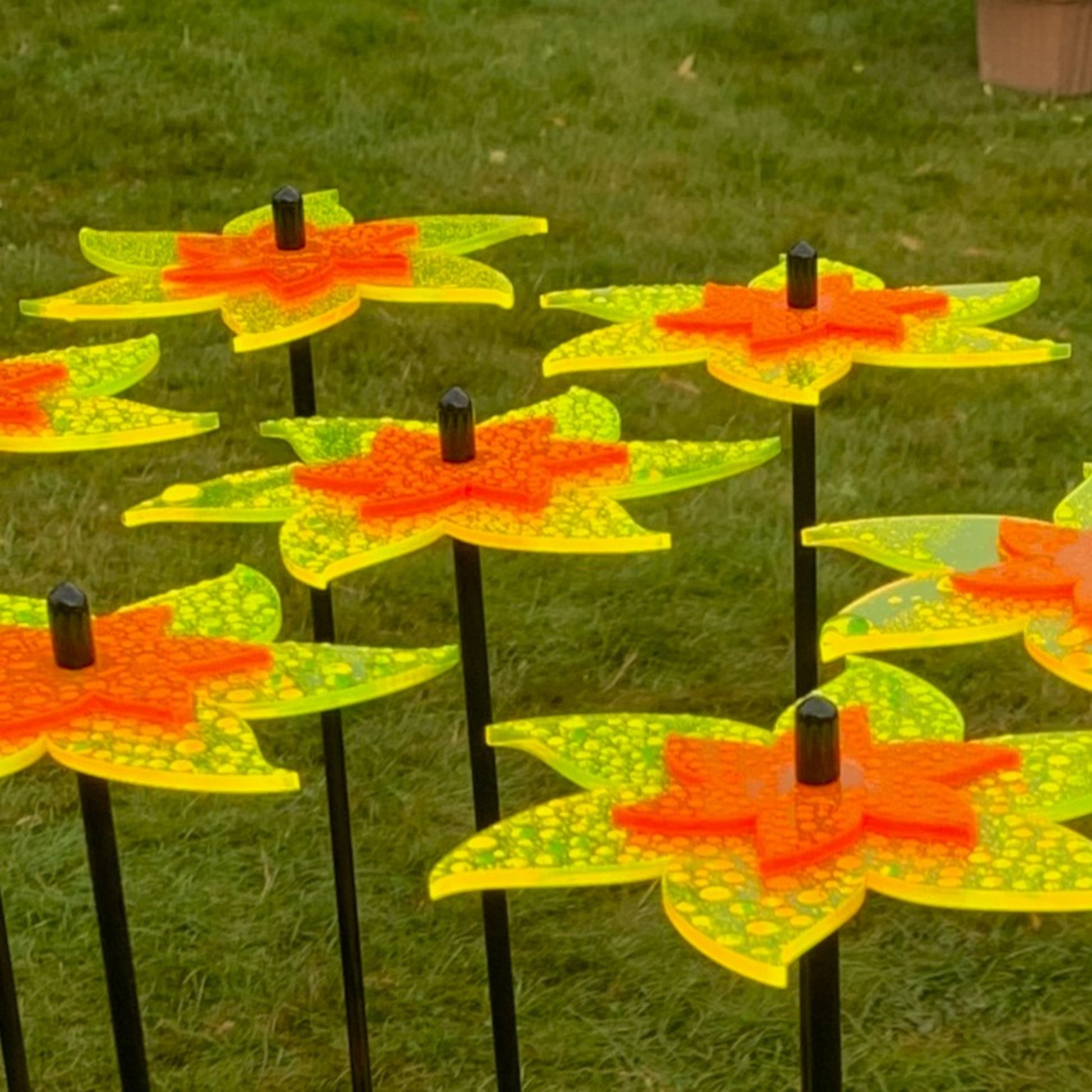  Large Garden Decor Ornaments Set of 3 'Daffodils'