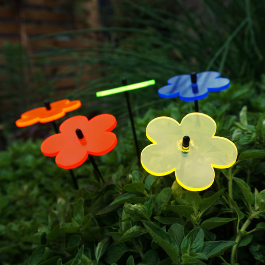 Garden Décor Ornaments Set of 5 'Blossoms' Small