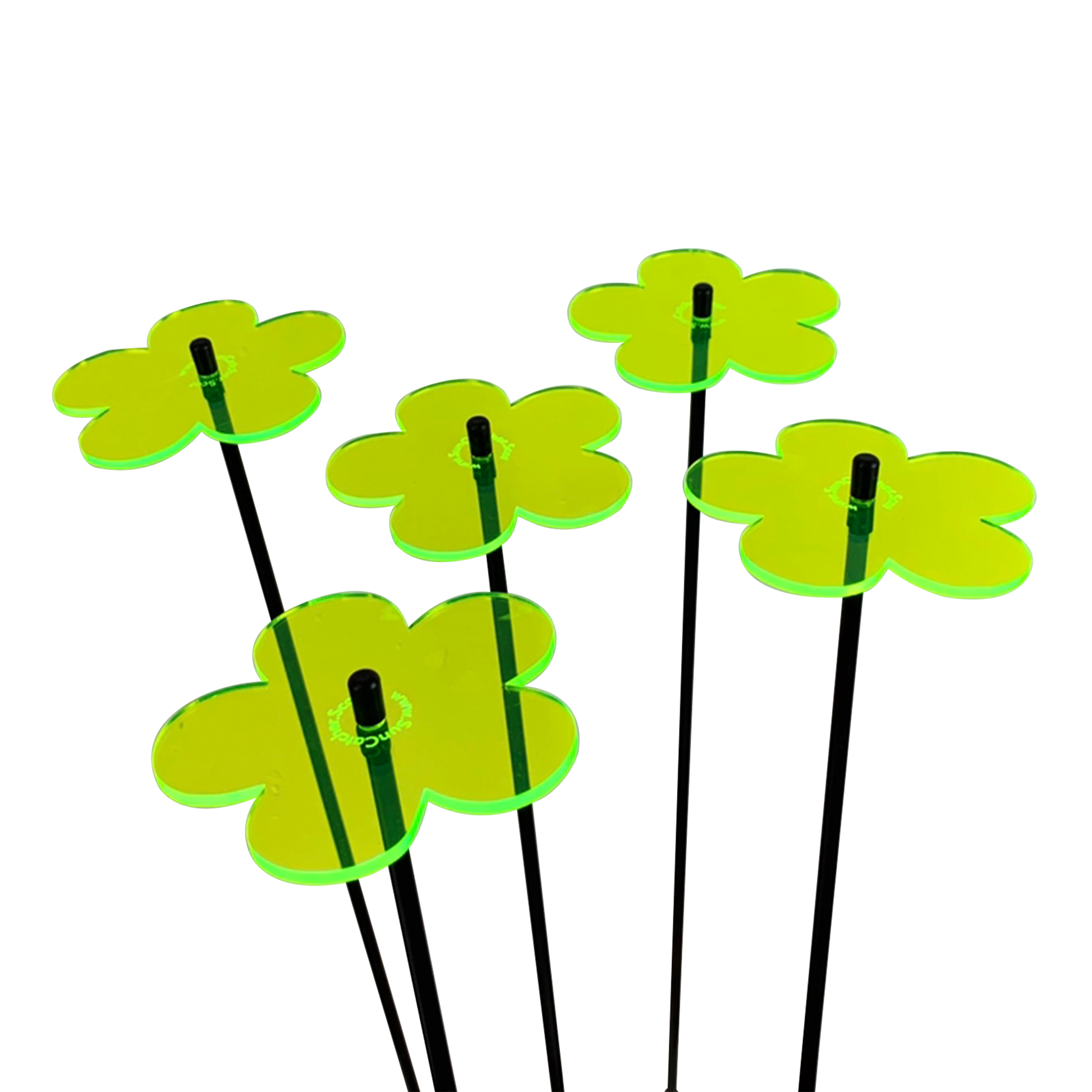 Medium SunCatcher Garden Decor Ornament Set of 5 Blossom in green