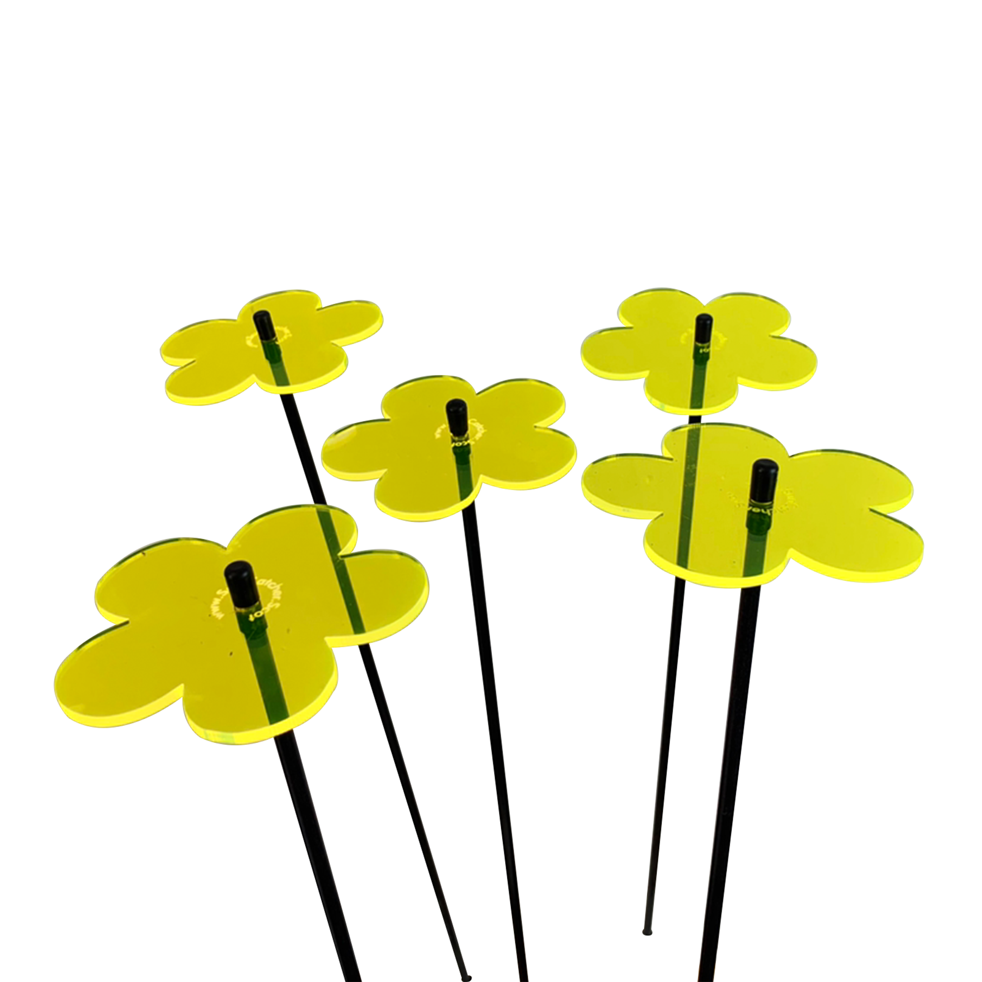 Medium SunCatcher Garden Decor Ornament Set of 5 Blossom in yellow