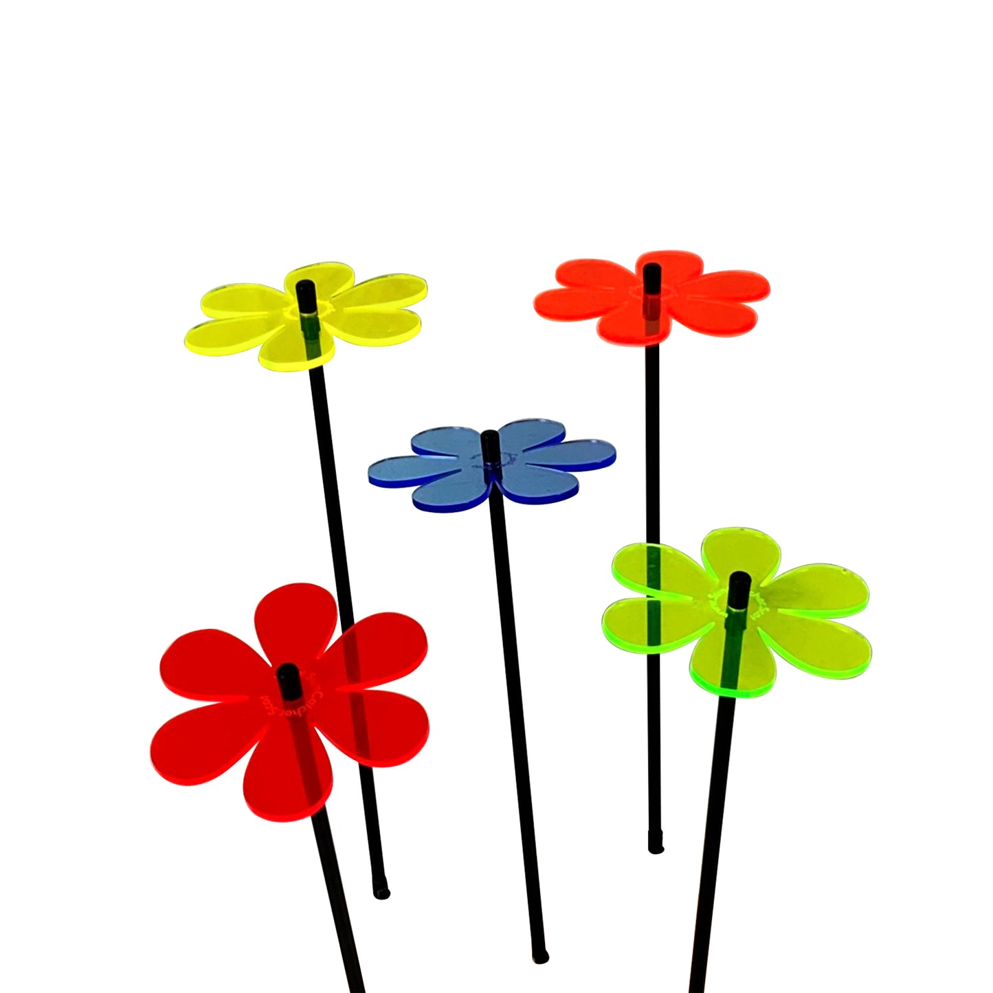 medium SunCatcher Garden Decor Ornament Set of 5 Daisy in mixed colours