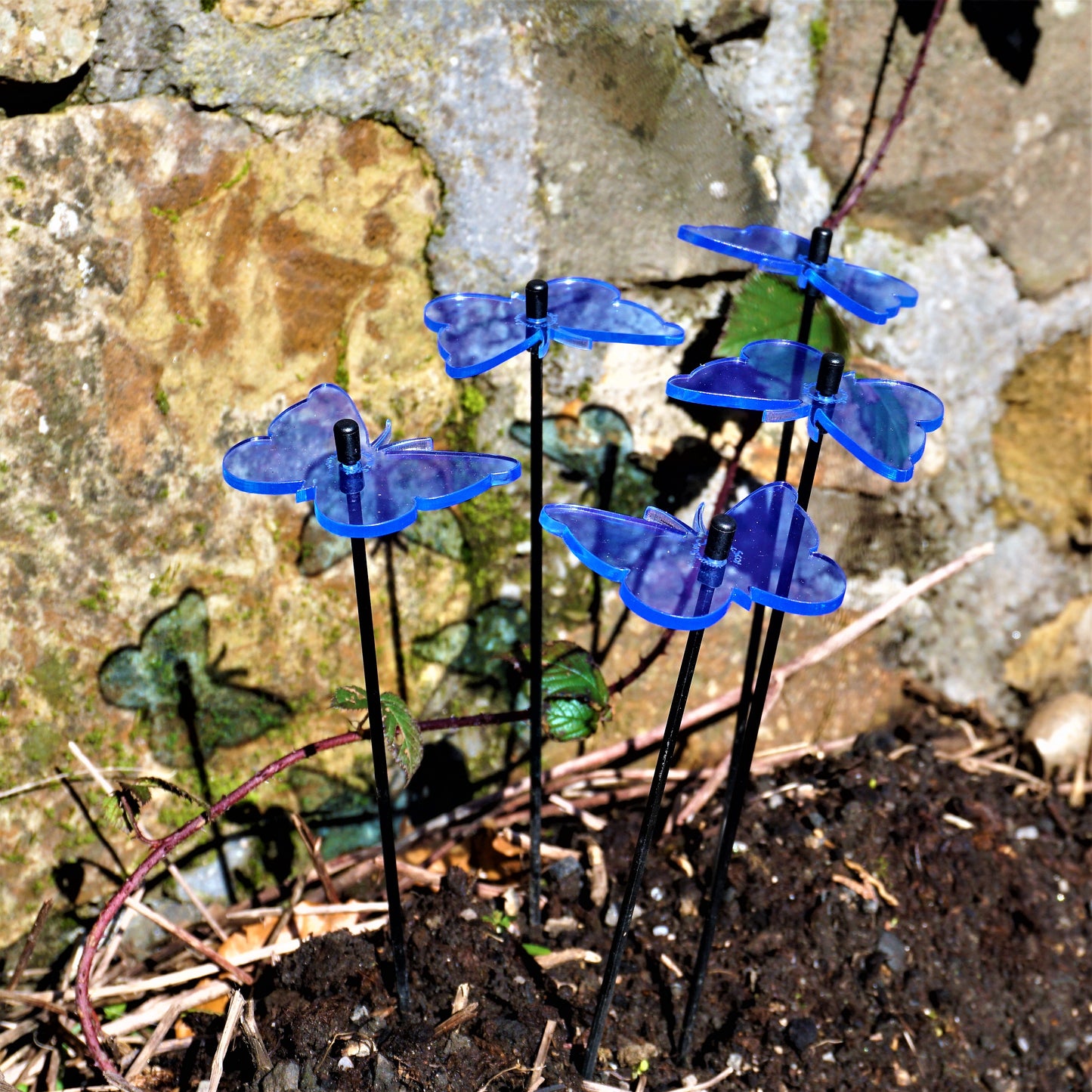 Small Garden Décor Ornaments Set of 5 'Gatekeeper Butterfly'