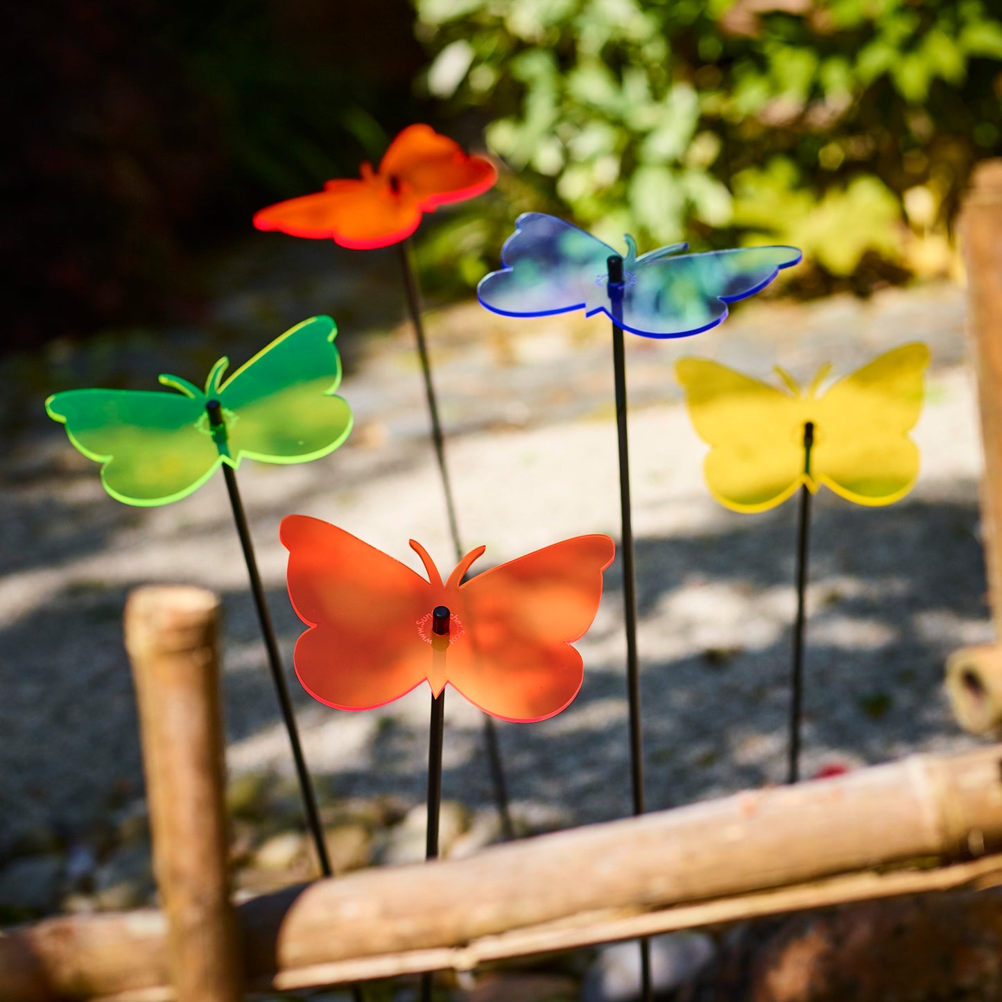 Large Garden Décor Ornaments Set of 5 'Gatekeeper Butterflies'