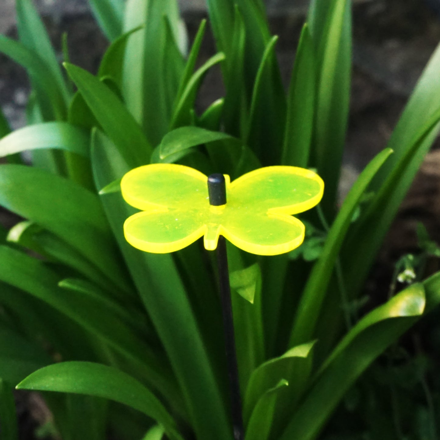 Small SunCatcher Garden Decor Ornament Set of 5 Emperor Butterfly in yellow