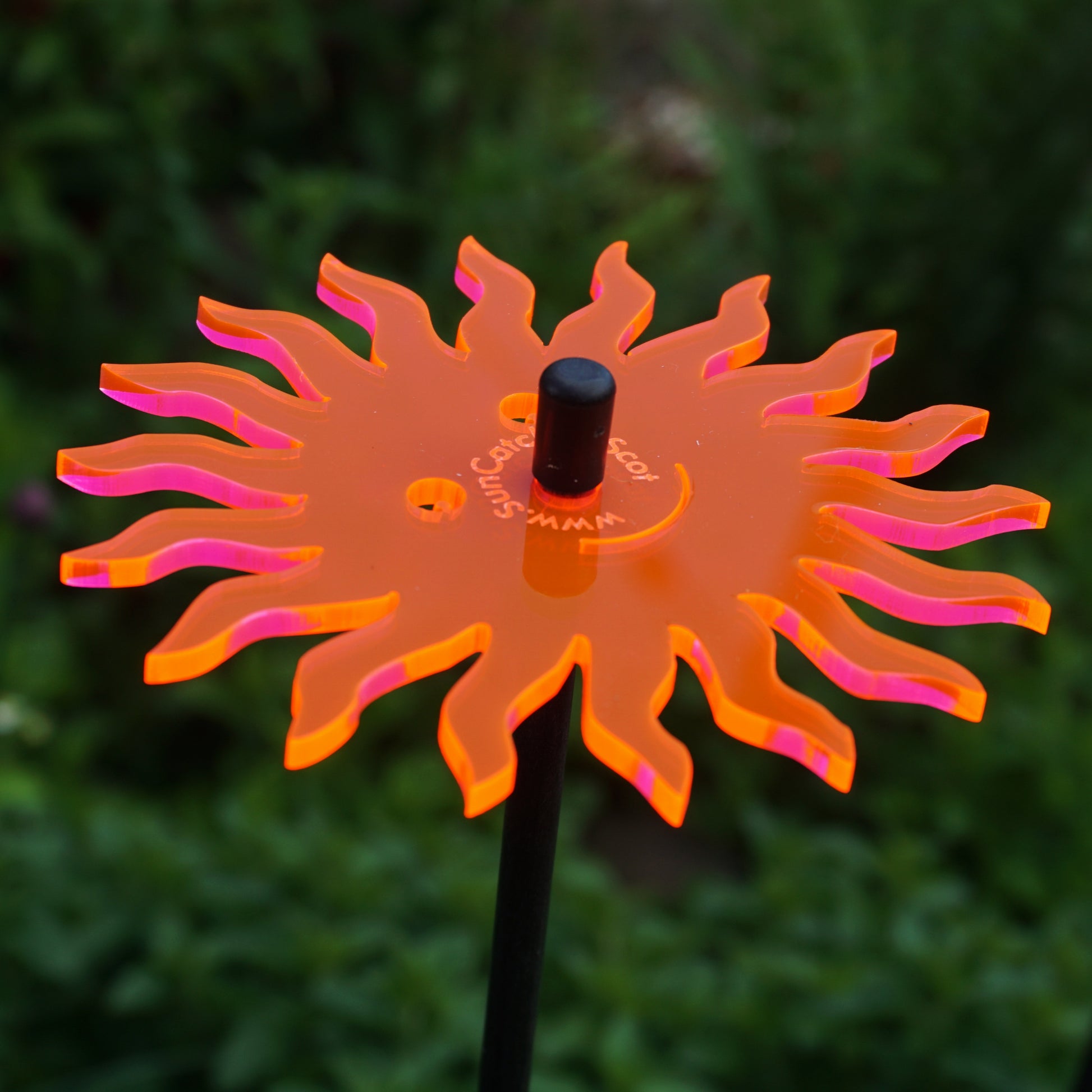 SunCatcher Set of 5: Smiling Sun garden ornament decor glow colour shine