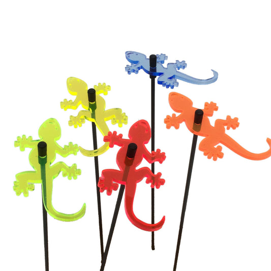 Small Garden Décor Ornaments Set of 5 'Gecko'