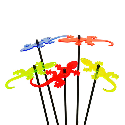 Large SunCatcher Garden Decor Ornament Set of 5 Gecko in mixed colours