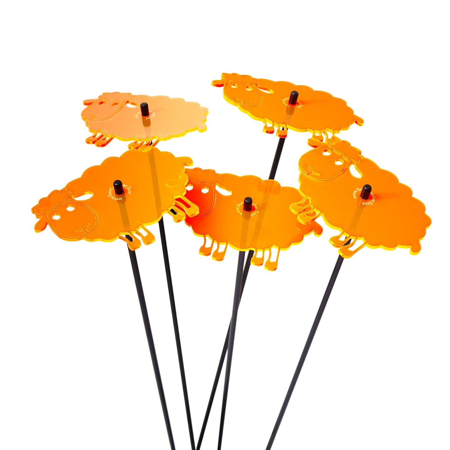 SunCatcher Set of 5 Sheep in orange