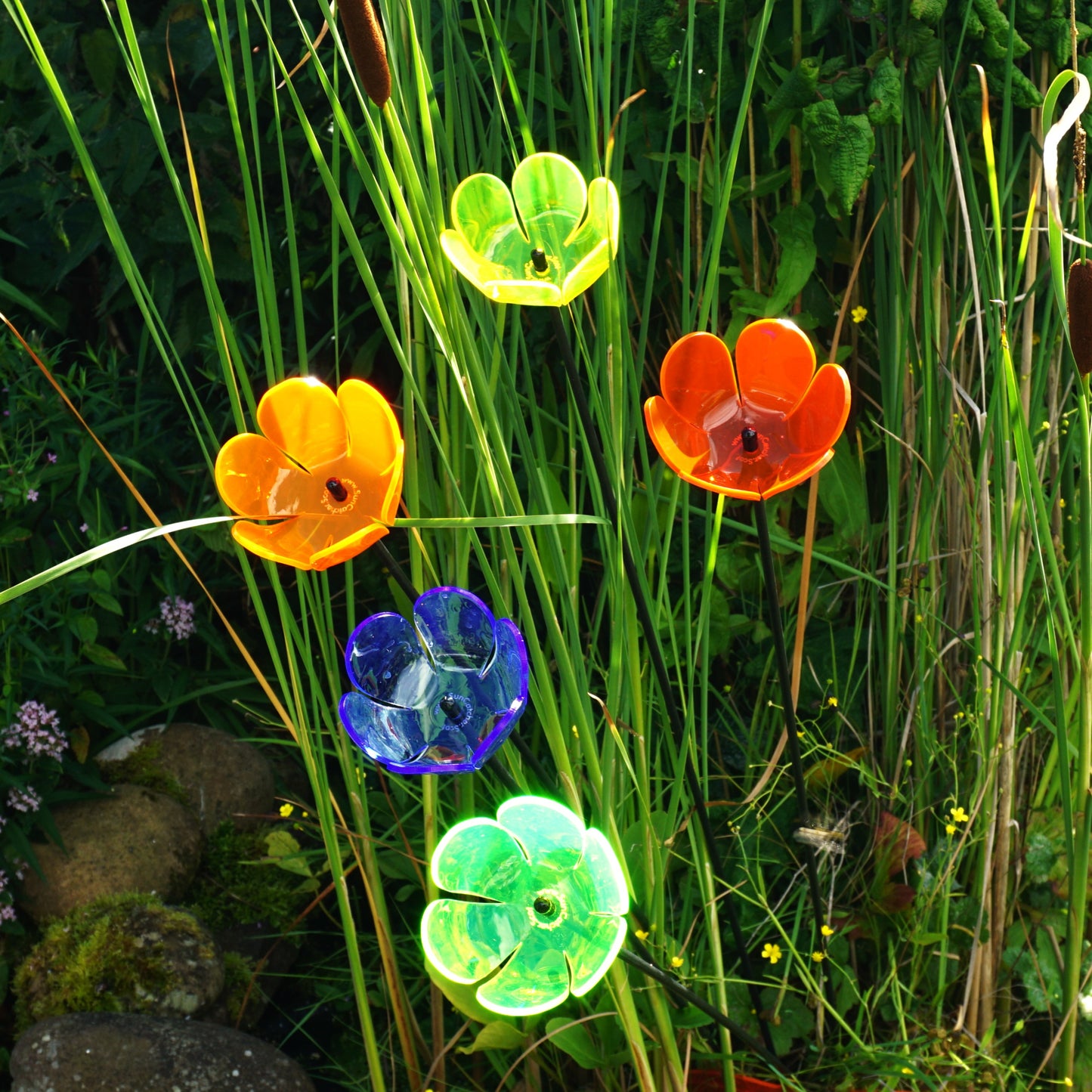 Large SunCatcher Garden Décor Ornament Set of 5 'Tulip'
