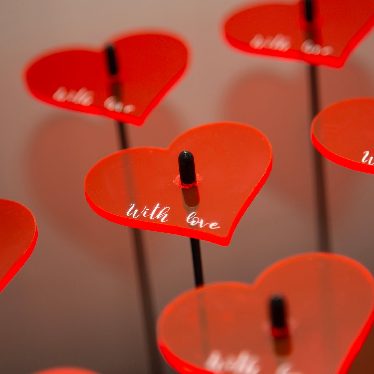 Sales Display Trevor Hearts 'with love'