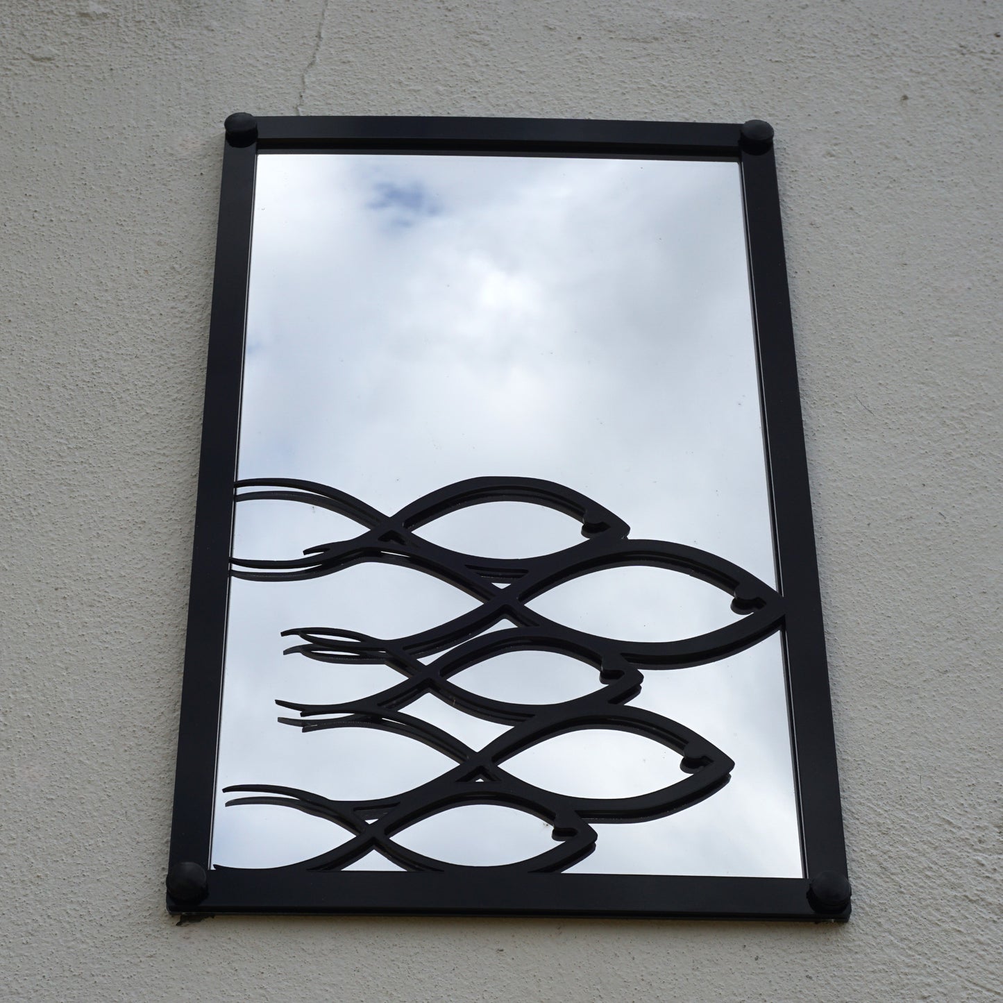 Swimming Fish, SunCatcher Garden Mirror Rectangular Design