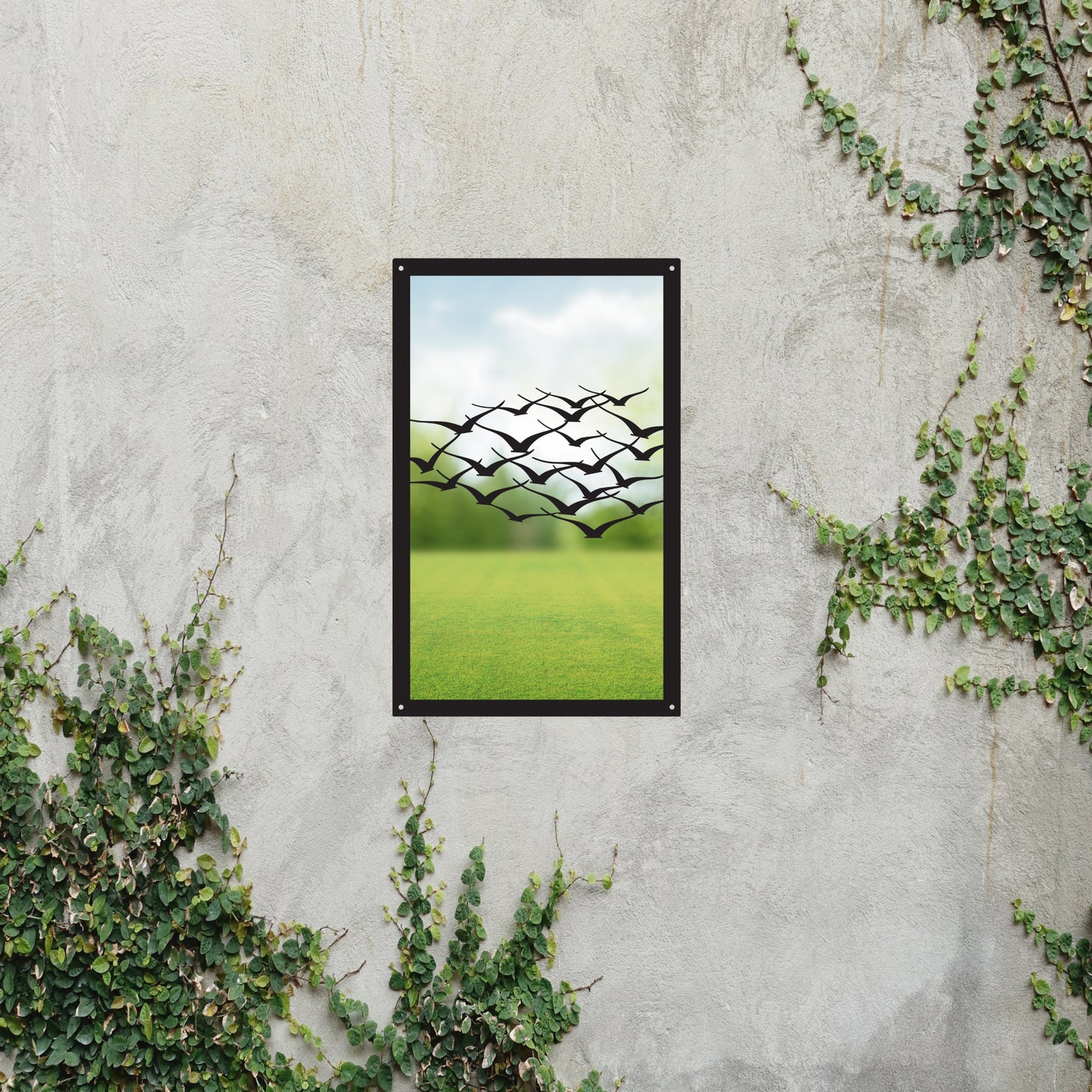 Flock of Birds, SunCatcher Garden Mirror Rectangular Design