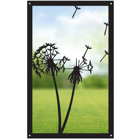 Dandelion in the Wind, SunCatcher Garden Mirror Rectangular Design