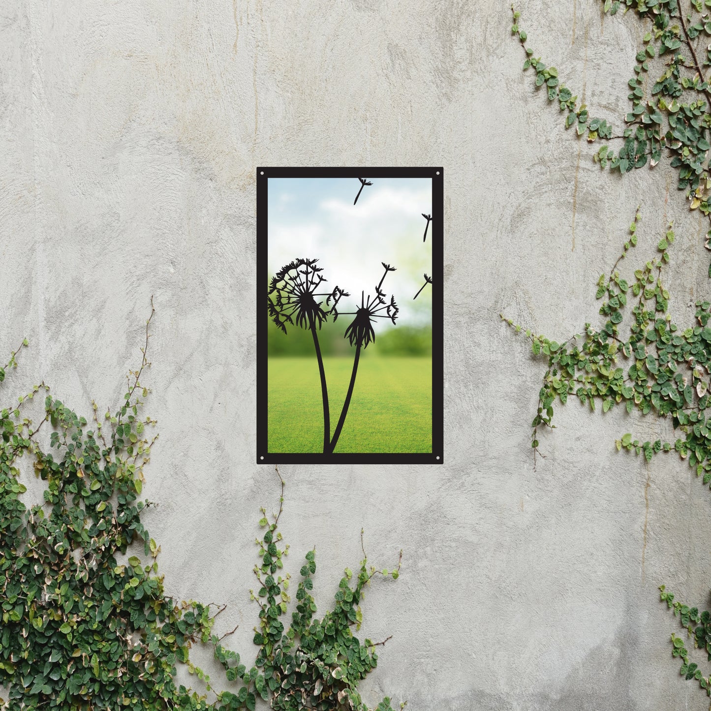 Dandelion in the Wind, SunCatcher Garden Mirror Rectangular Design