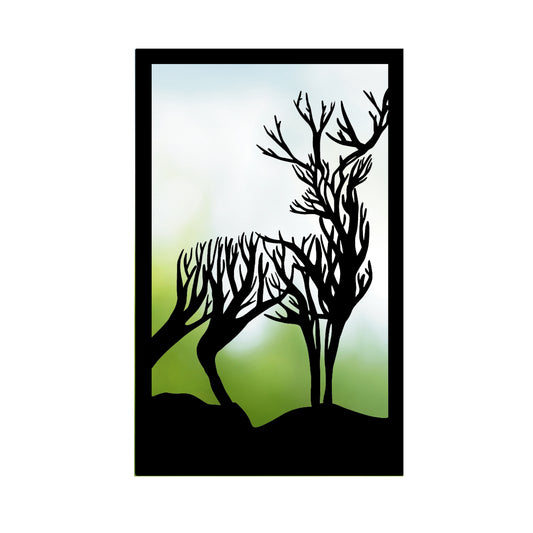 Turning Stag, SunCatcher Garden Mirror Highland Stag Design