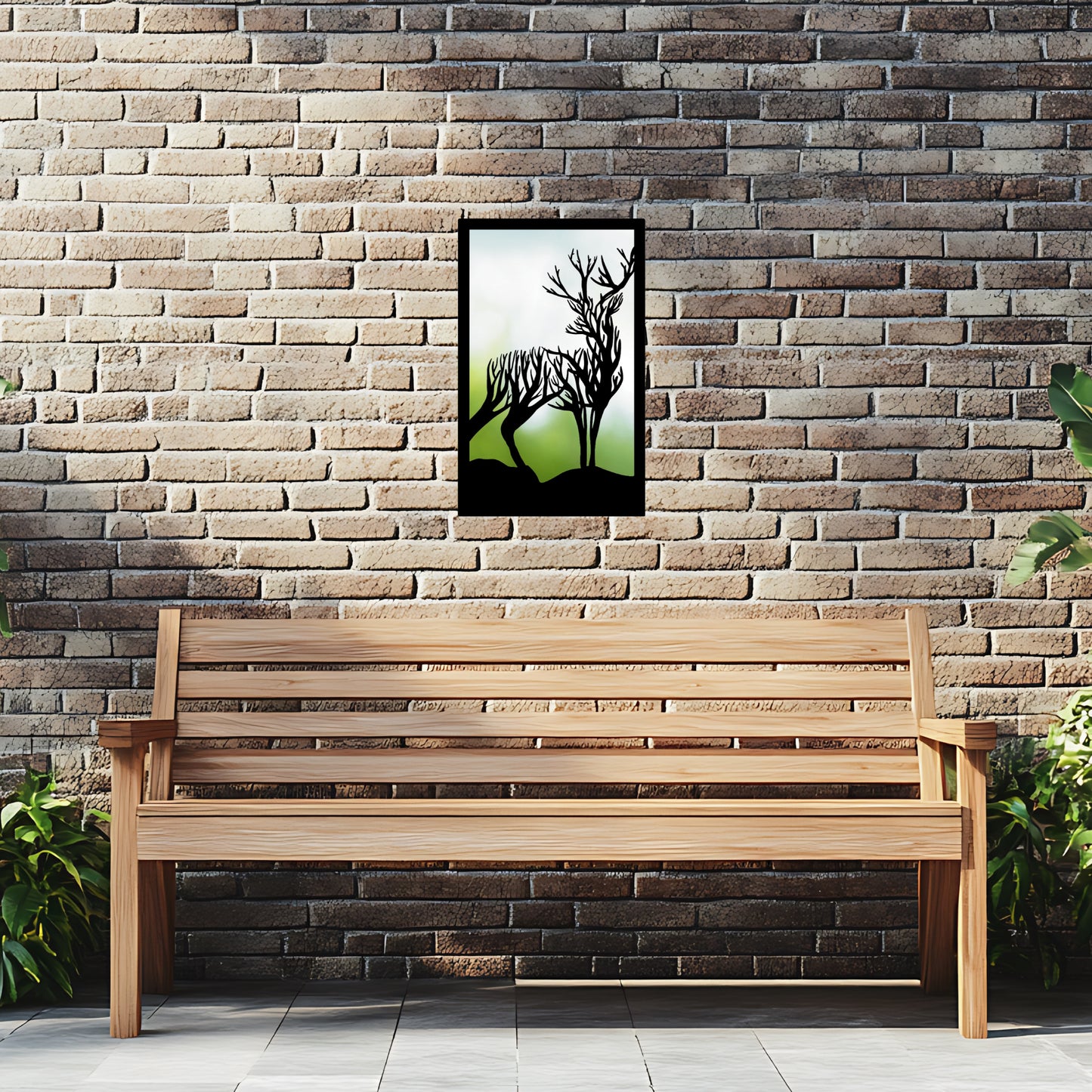 Turning Stag, SunCatcher Garden Mirror Highland Stag Design