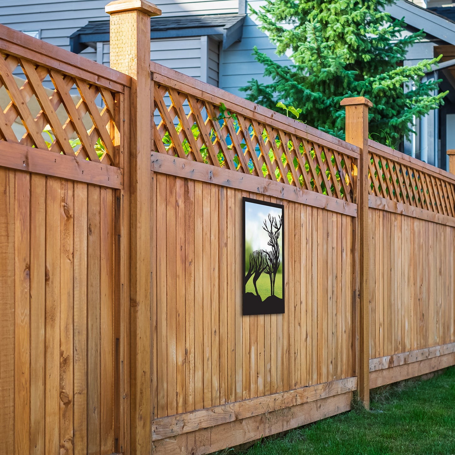 Turning Stag, SunCatcher Garden Mirror Highland Stag Design