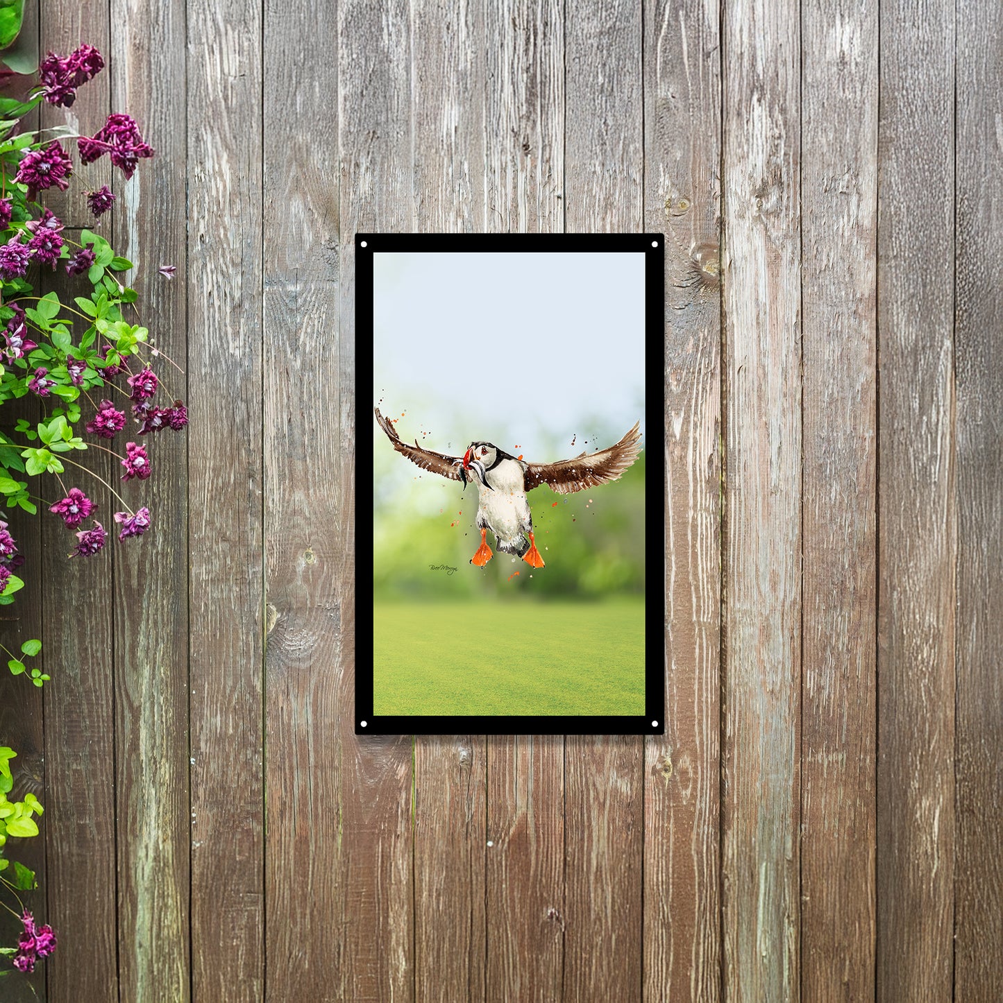 SunCatcher Garden Mirror Flying Puffin by Bree Merryn