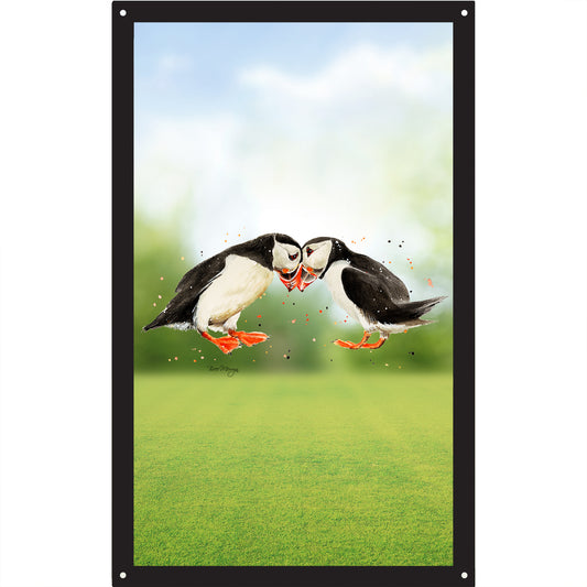 SunCatcher Garden Mirror Puffin Couple by Bree Merryn