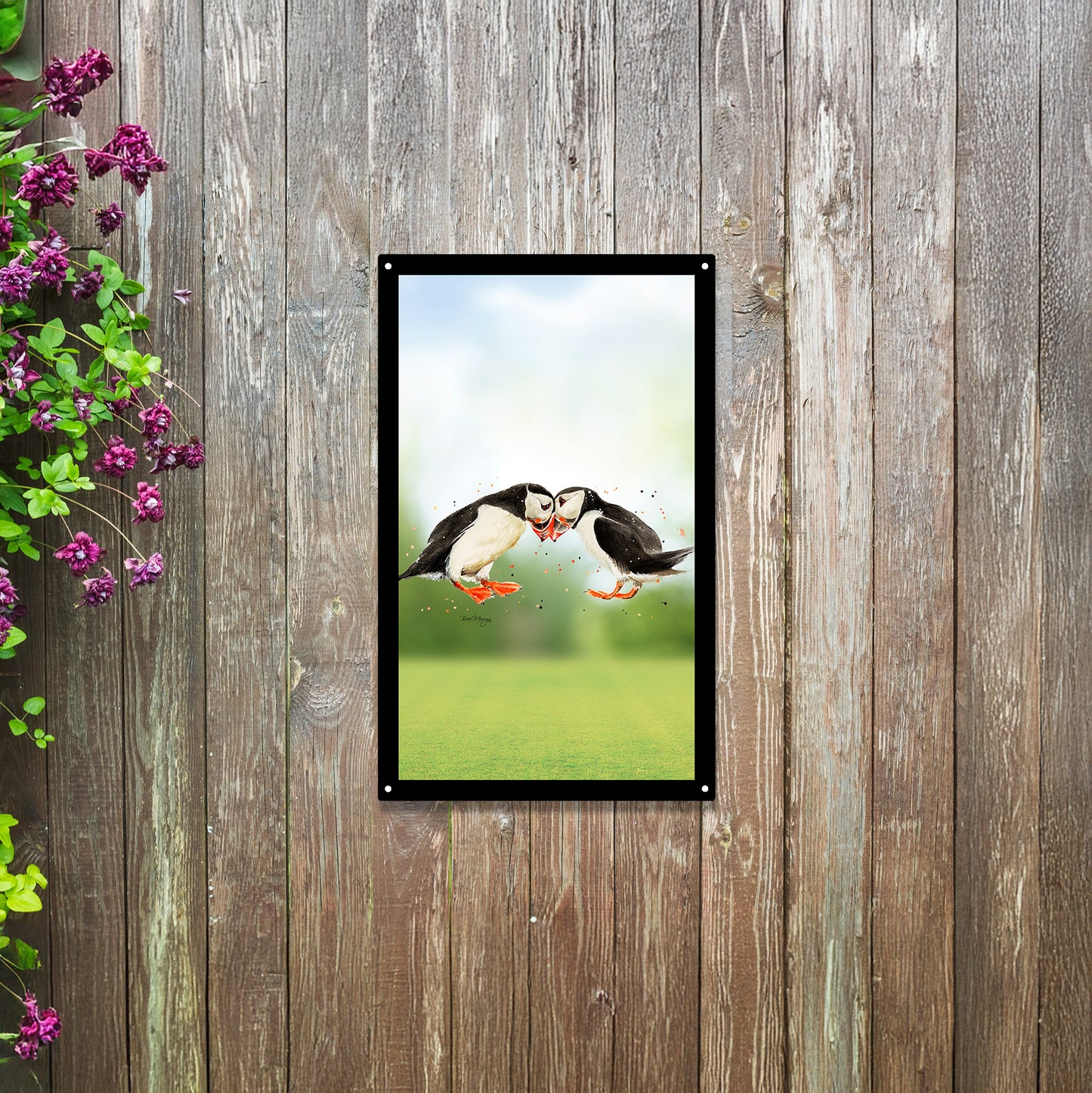 SunCatcher Garden Mirror Puffin Couple by Bree Merryn