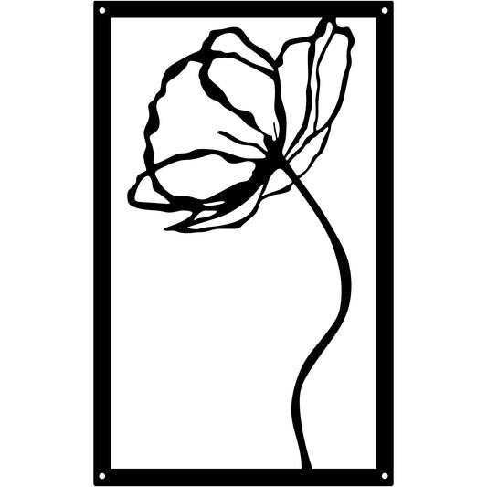 Poppy Flower, SunCatcher Acrylic Wall Art Design