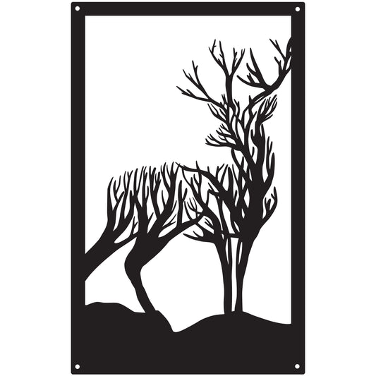 Turning Stag, SunCatcher Wall Art Highland Stag Design