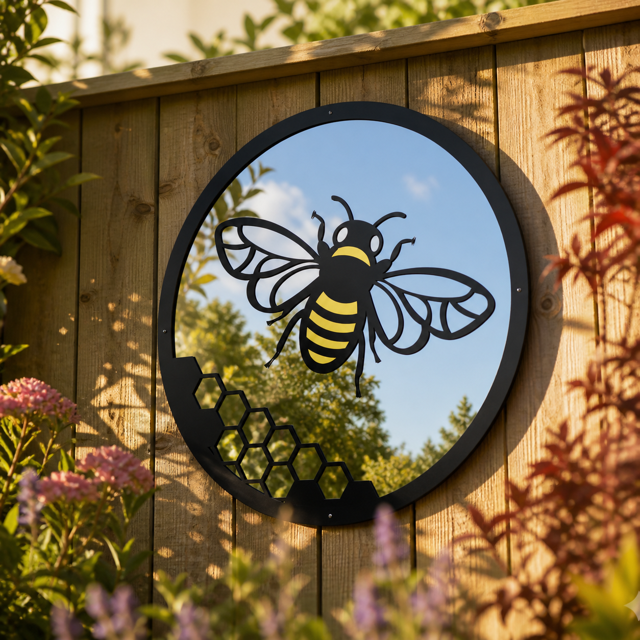 Honey Bee Garden Mirror