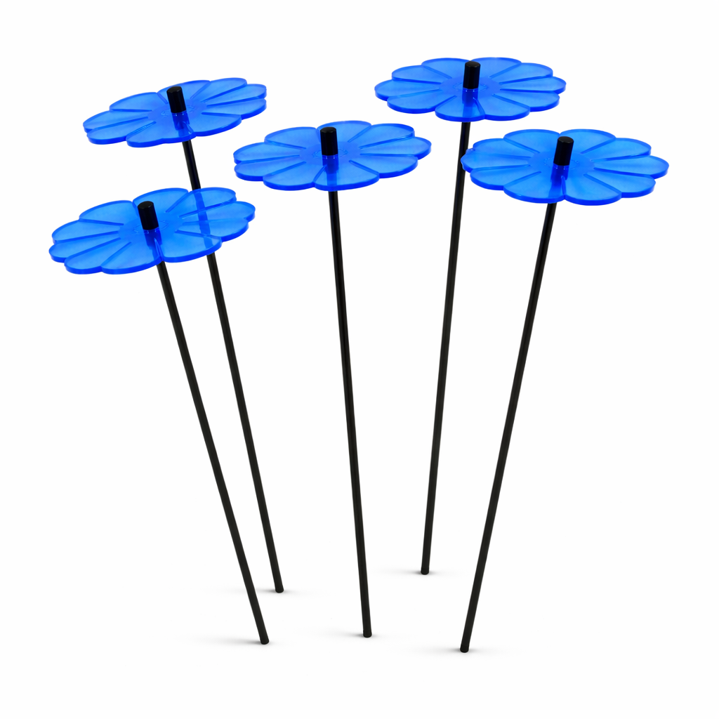 Garden Décor Ornaments Set of 5 'Double Blossoms'