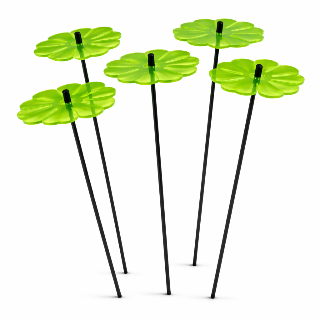 Garden Décor Ornaments Set of 5 'Double Blossoms'