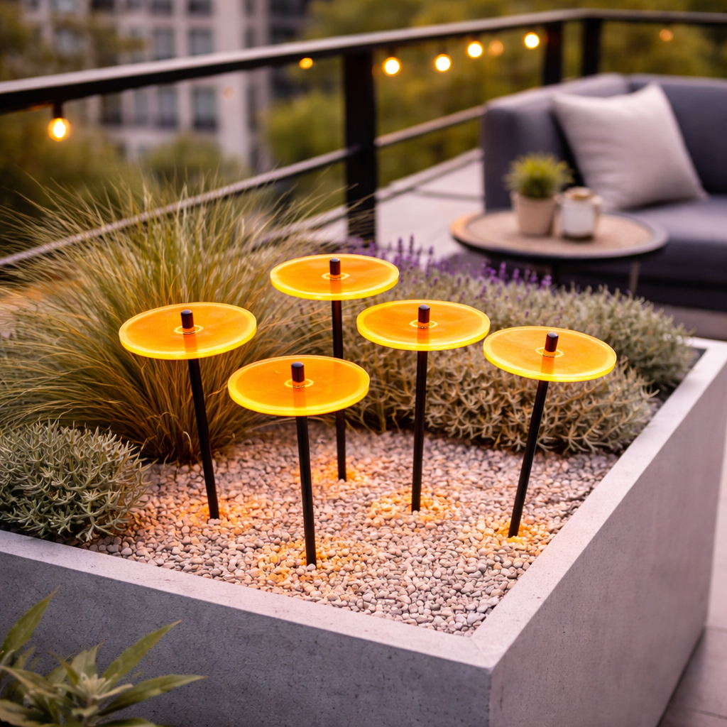 Set of 5 Sun Discs Small Garden Décor Ornaments