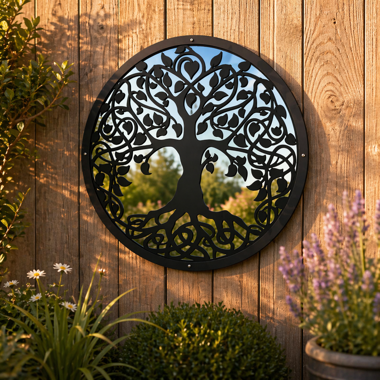 Tree of Life Garden Mirror outdoor acrylic garden mirror main product image