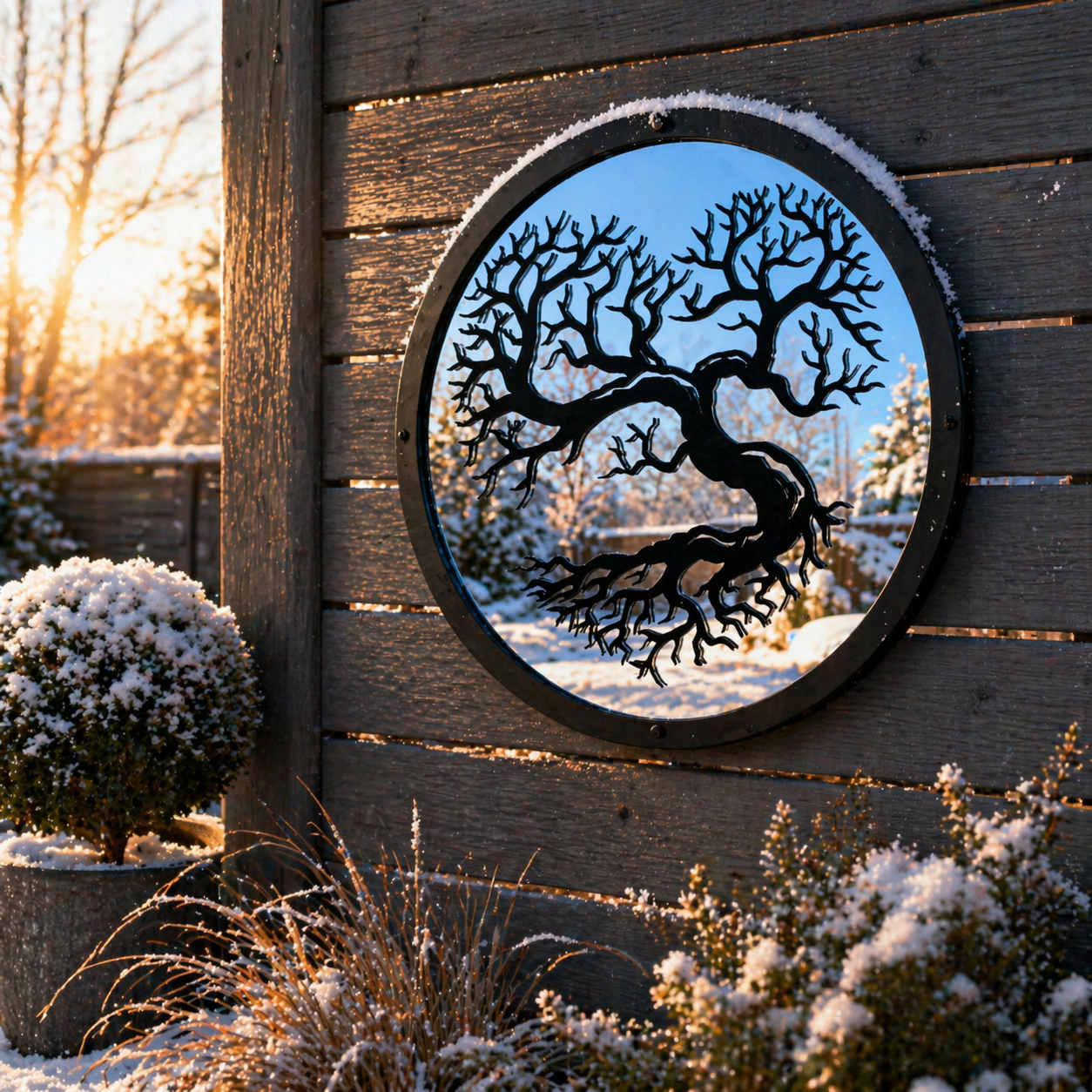 Heart Tree Garden Mirror – SunCatcher-UK