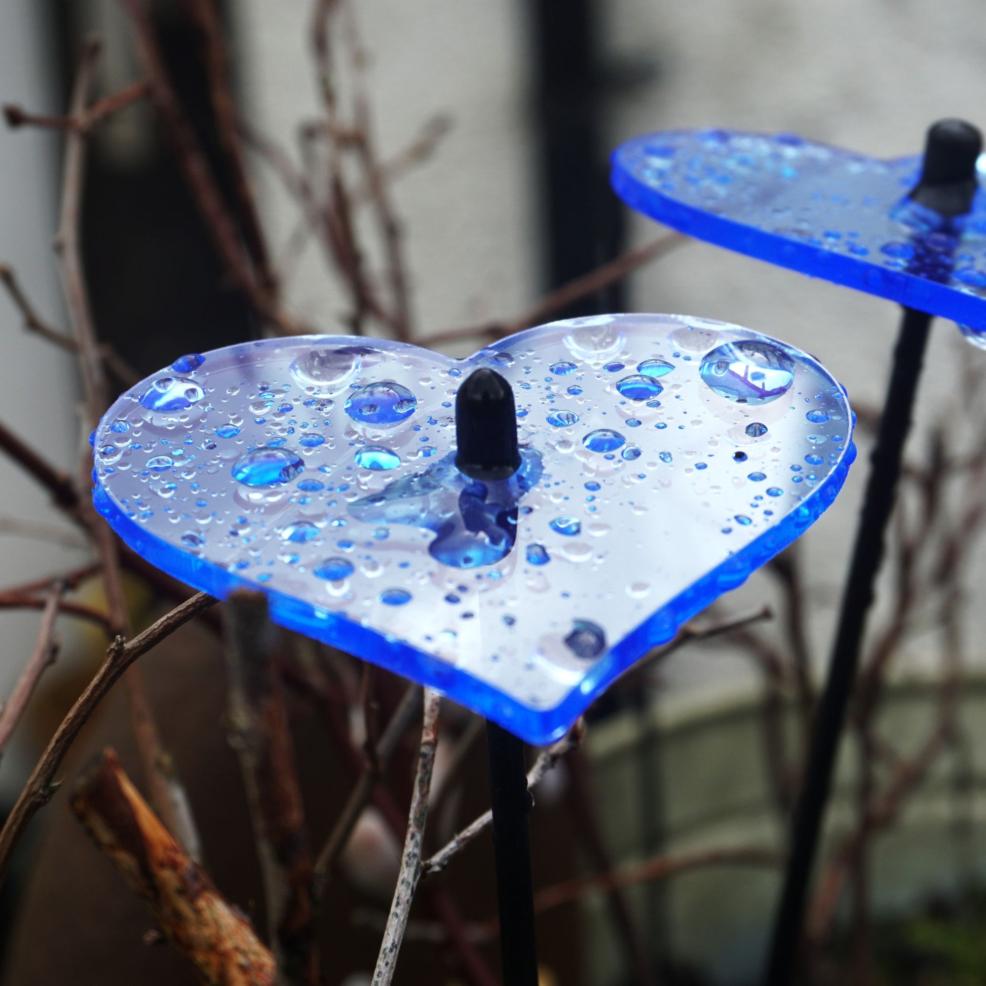 Small SunCatcher Garden Decor Ornament Set of 5 Hearts in yellow