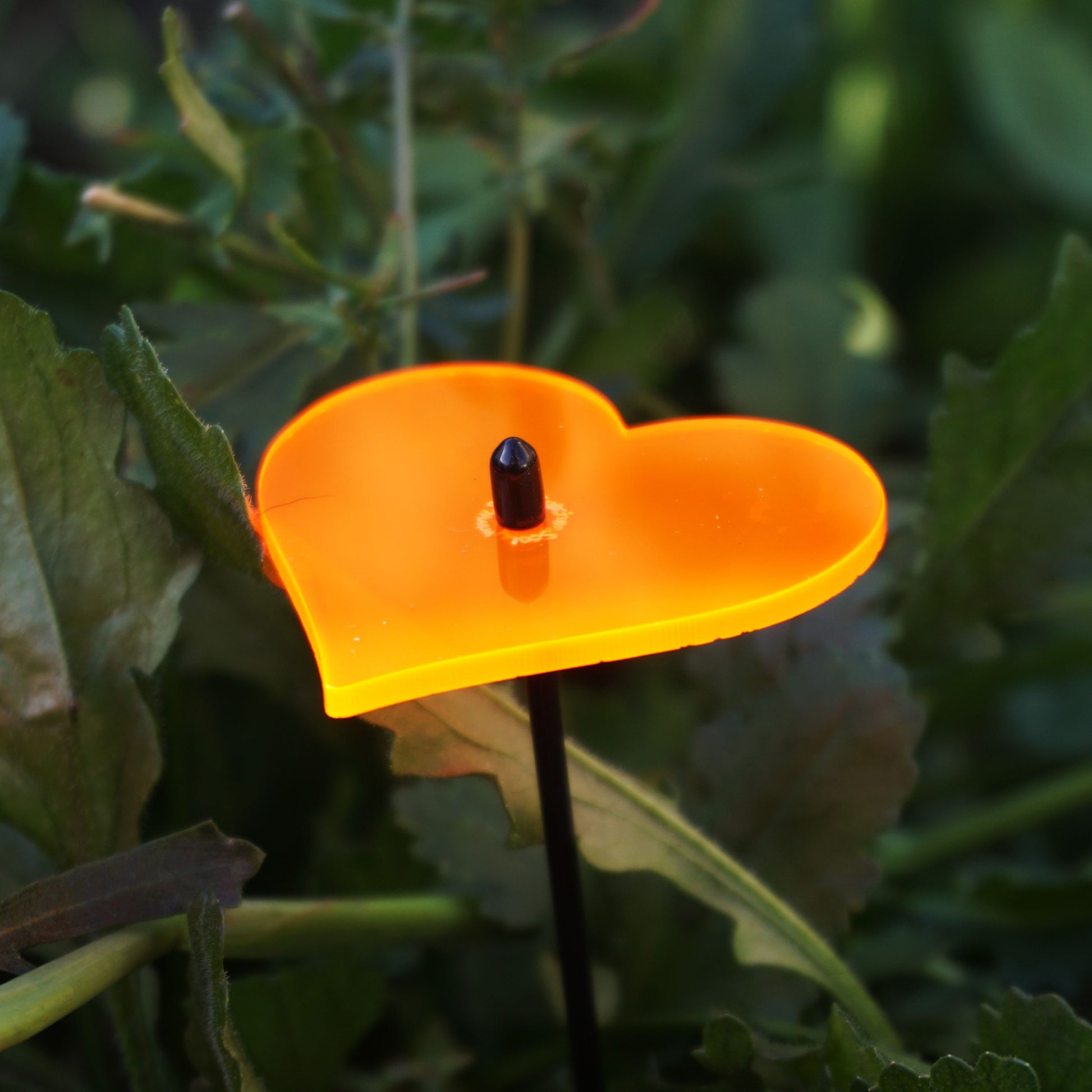 Small SunCatcher Garden Decor Ornament Set of 5 Hearts in yellow