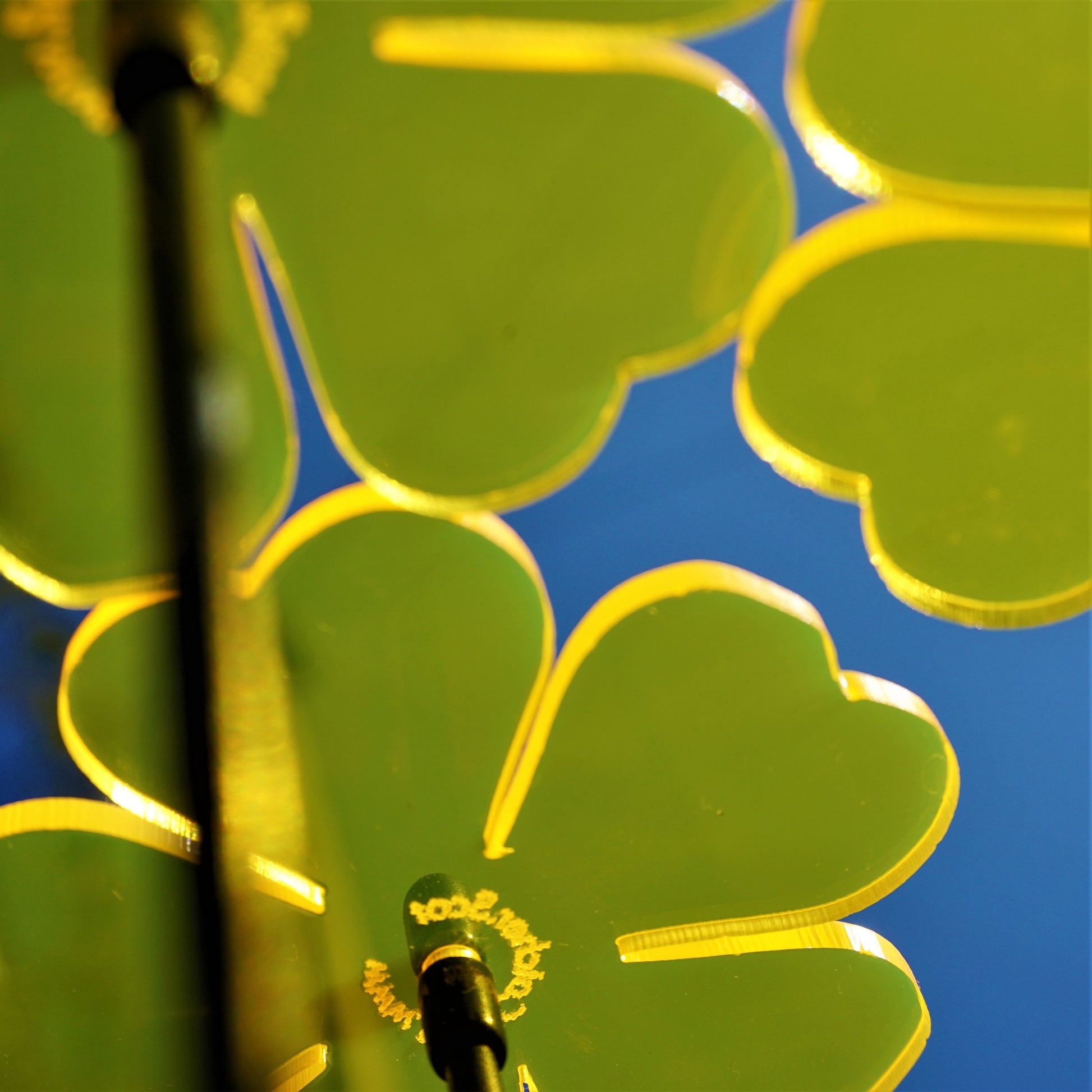 SunCatcher Set of 5: Double Blossom 25cm high Colourful Garden Stake Decoration